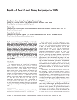 EquiX: A search and query language for XML