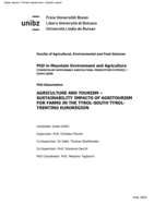 Agriculture and tourism: sustainability impacts of agritourism for farms in the Tyrol-South Tyrol-Trentino Euroregion