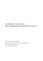 The promise of a future past: how entrepreneurial families forge legacies