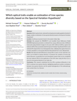 Which optical traits enable an estimation of tree species diversity based on the Spectral Variation Hypothesis?