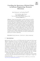 Unveiling the Spectrum of Hybrid Work in Software Engineering: Research Directions