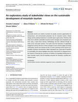 An exploratory study of stakeholder views on the sustainable development of mountain tourism