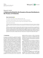 A Mathematical Model for the Dynamics of Income Distribution in the Presence of Production