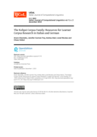 The Kolipsi Corpus Family: Resources for Learner Corpus Research in Italian and German
