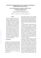 FONTI 4.0: Evaluating speech-to-text automatic transcription of digitized historical oral sources