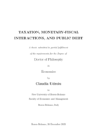 Taxation, monetary-fiscal interactions, and public debt