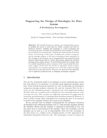 Supporting the design of ontologies for data access: A Preliminary Investigation