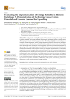 Evaluating the Implementation of Energy Retrofits in Historic Buildings: A Demonstration of the Energy Conservation Potential and Lessons Learned for Upscaling