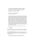 La gestione del dialogo in lingua straniera: un’analisi su un corpus multilingue e un corpus di apprendenti di spagnolo e tedesco
