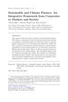 Special Issue on Sustainable and Climate Finance