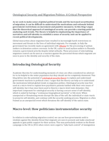 Ontological Security and Migration Politics: A Critical Perspective