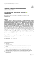 Tracing the state of sport management research: A bibliometric analysis