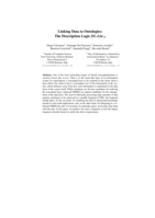 Linking data to ontologies: The description logic DL-LiteA