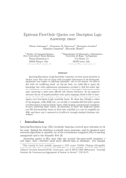 Epistemic first-order queries over description logic knowledge bases