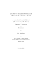 Essays on the economics of migration and education