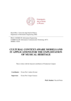 Cultural Context-Aware Models and IT Applications for the Exploitation of Musical Heritage