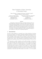 Data complexity of query answering in description logics