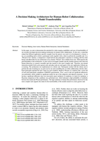 A Decision-Making Architecture for Human-Robot Collaboration: Model Transferability