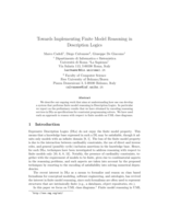 Towards implementing finite model reasoning in description logics