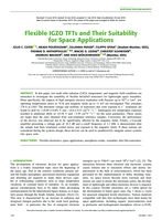 Flexible IGZO TFTs and Their Suitability for Space Applications