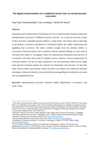 The digital transformation of a traditional market into an entrepreneurial ecosystem