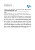 Controls of water use efficiency across different land use types and climate conditions along a mountain range