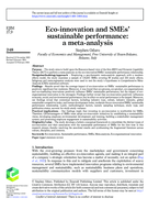 Eco-innovation and SMEs' sustainable performance: A meta-analysis