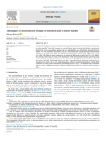 The impact of hydroelectric storage in Northern Italy’s power market