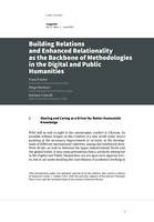 Building Relations and Enhance Relationality as the Backbone of Methodologies in the Digital and Public Humanities