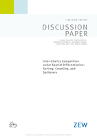 Inter-charity competition under spatial differentiation: Sorting, crowding, and spillovers
