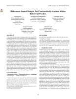 Relevance-based Margin for Contrastively-trained Video Retrieval Models