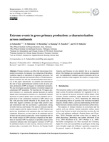 Extreme events in gross primary production: A characterization across continents