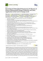 Sun-induced chlorophyll fluorescence II: Review of passive measurement setups, protocols, and their application at the leaf to canopy level