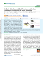 Air Stable Nickel-Decorated Black Phosphorus and Its Room-Temperature Chemiresistive Gas Sensor Capabilities