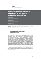 By Way of Another Editorial on Fusions in the Digital and Public Humanities