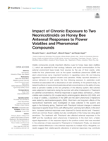 Impact of chronic exposure to two neonicotinoids on honey bee antennal responses to flower volatiles and pheromonal compounds