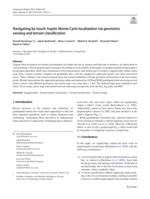 Navigating by touch: Haptic Monte Carlo localization via geometric sensing and terrain classification