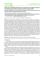 Apple tree transpiration during cycles of progressive drought as assessed via continuous gravimetric and xylem sap flux measurements