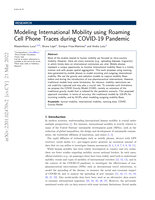 Modeling international mobility using roaming cell phone traces during COVID-19 pandemic