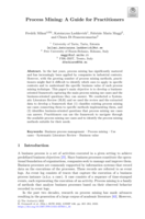 Process Mining: A Guide for Practitioners