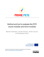 Method and tool to evaluate the PETEcourse modules and micro-modules [PRIME PETE Project - Report Intellectual Output #6]