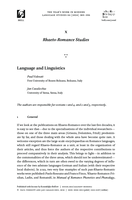 Rhaeto-Romance Studies: Language and Linguistics [2024]