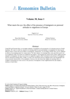 What meets the eye: the effect of the presence of immigrants on personal attitudes on migrations in Europe