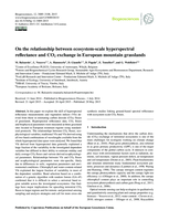 On the relationship between ecosystem-scale hyperspectral reflectance and CO2 exchange in European mountain grasslands