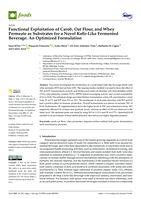 Functional Exploitation of Carob, Oat Flour, and Whey Permeate as Substrates for a Novel Kefir-Like Fermented Beverage: An Optimized Formulation