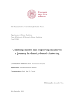 Climbing modes and exploring mixtures: a journey in density-based clustering
