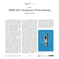 ARTEDU 2022: Educating to Art / The Art of Educating (The National Conference on the Didactics of the Figurative and Performing Arts ARTEDU, Brixen, 14-15.12.2022) [Review]