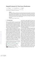 Shapelet Evaluation for Time Series Classification
