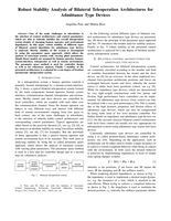 Robust Stability Analysis of Bilateral Teleoperation Architectures for Admittance-Type Devices