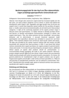 Bestimmungsgründe für den Kauf von Öko-Lebensmitteln: Liegen produktgruppenspezifische Unterschiede vor?
